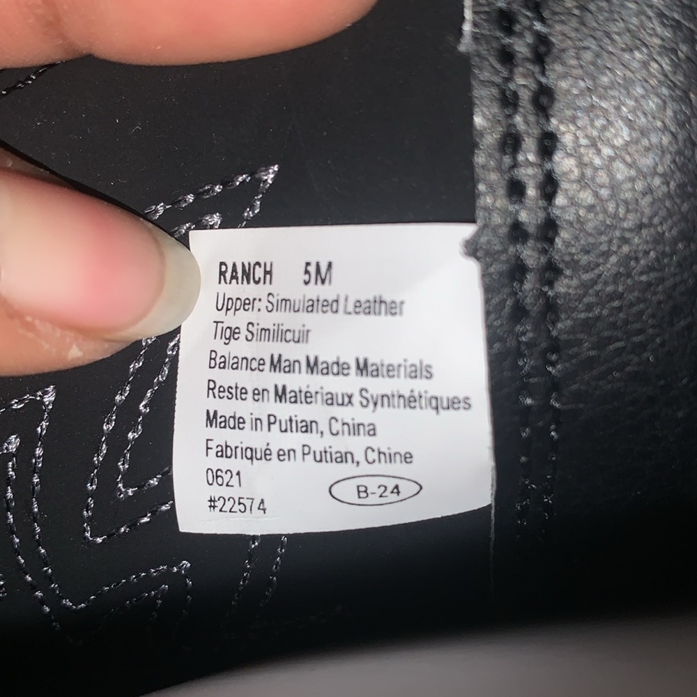 New Deer Stags Ranch Western‎ boots black, size 5M new with box - Picture 6 of 6